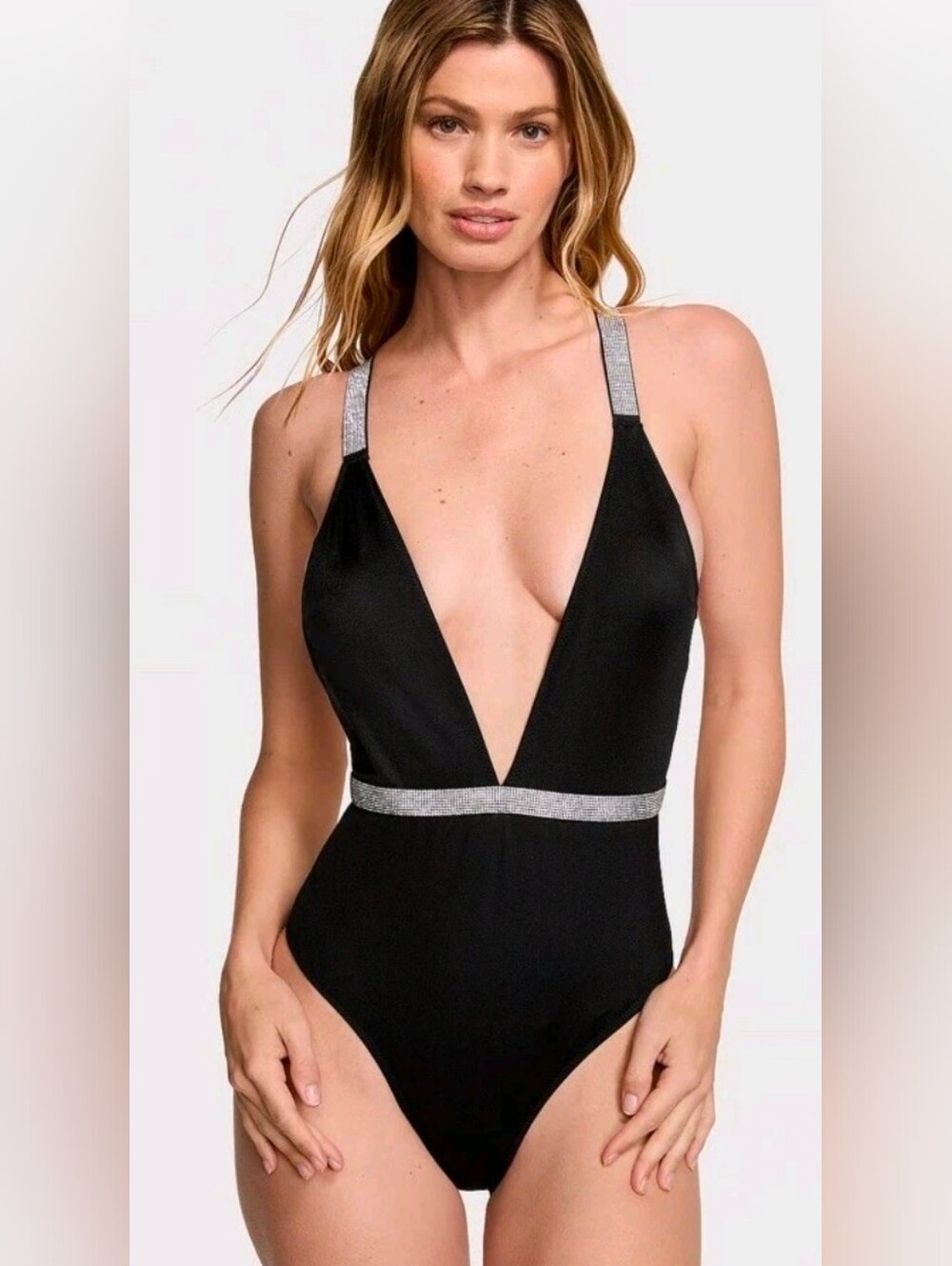 Victoria's Secret Shine Strap Plunge One-Piece Swimsuit